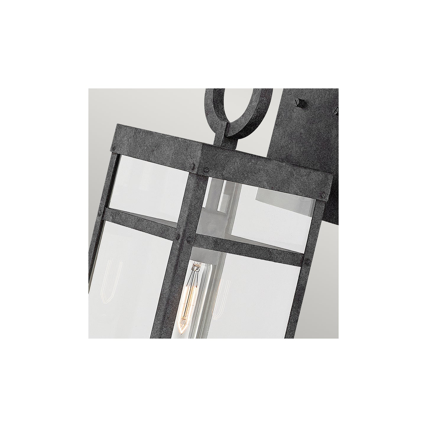 Porter 1-Light Wall Lantern in Aged Zinc