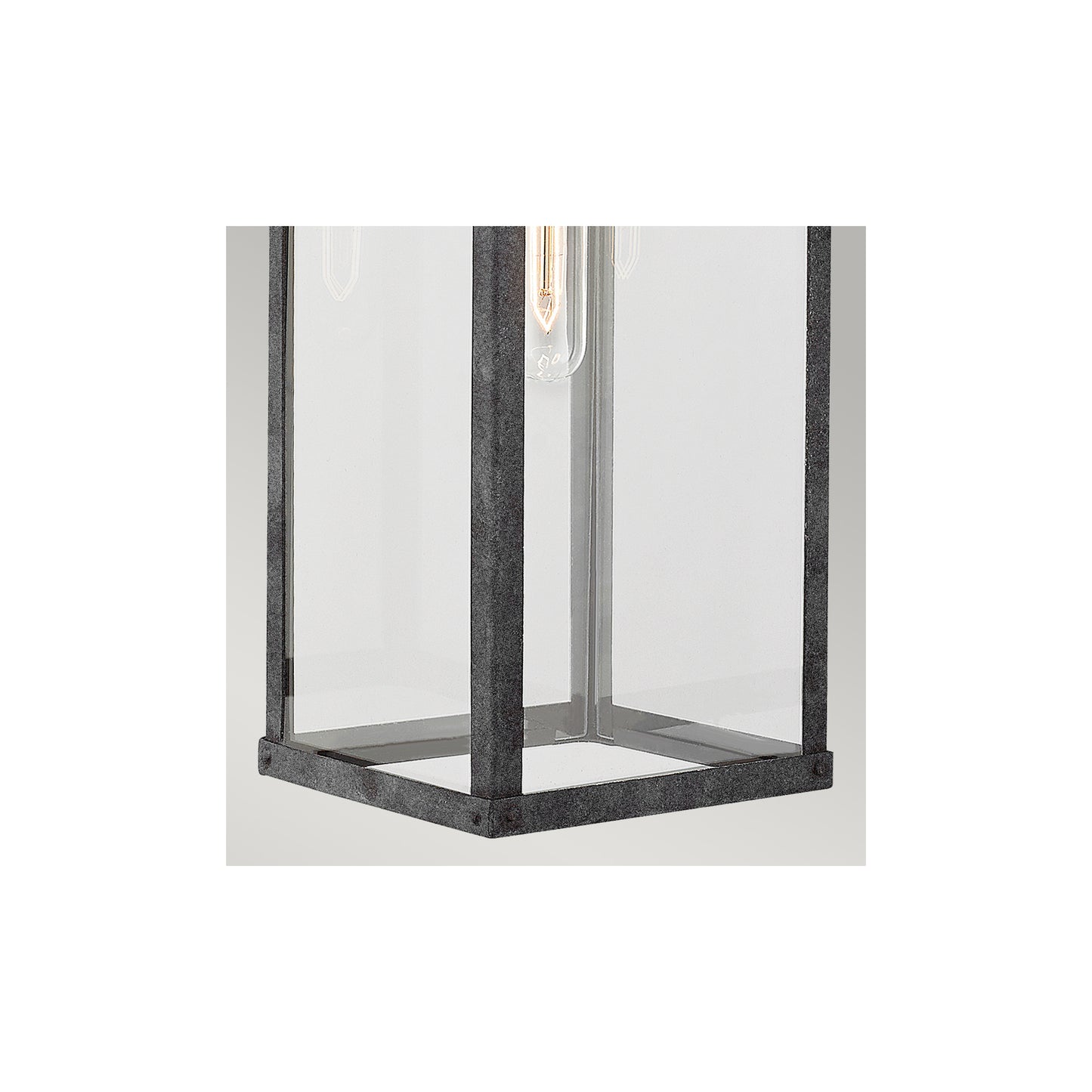 Porter 1-Light Wall Lantern in Aged Zinc