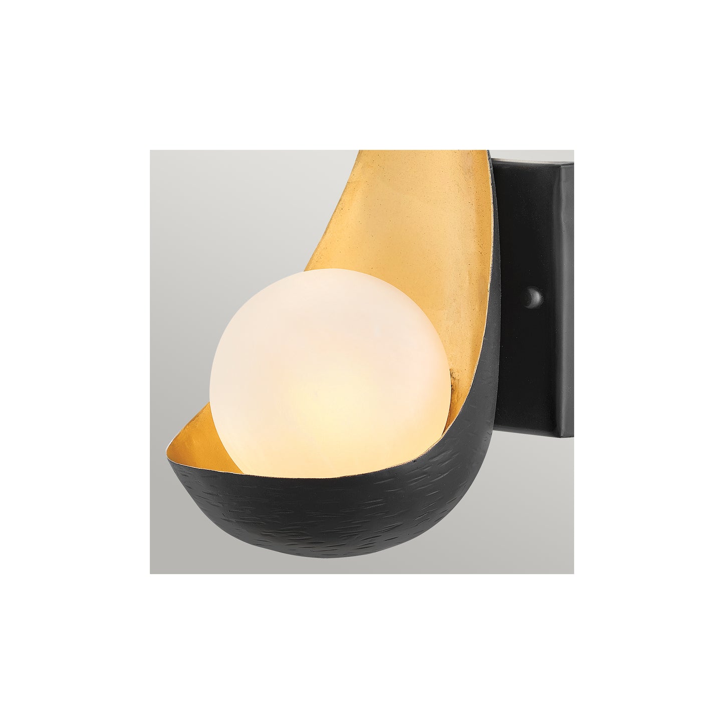 Ren 1-Light Wall Light in Matt Black & Gold