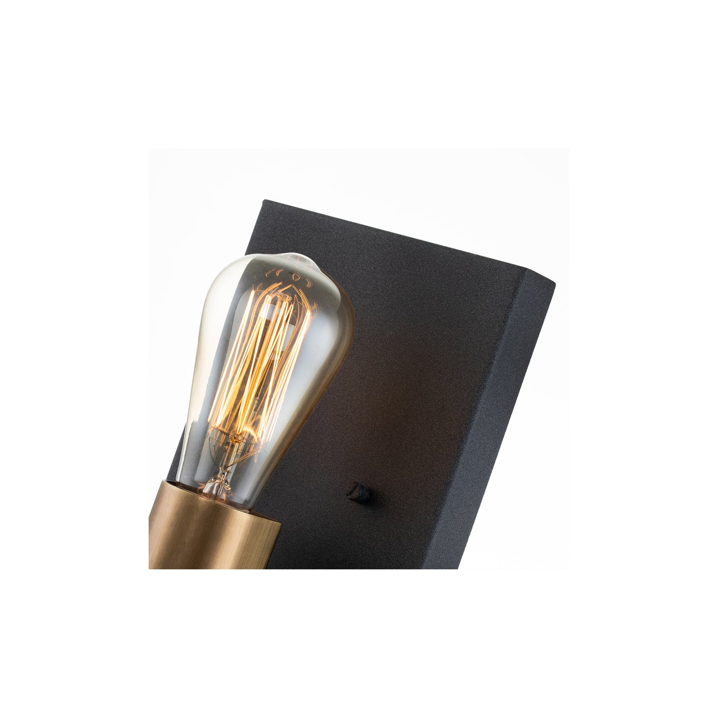 Silas 1-Light Wall Light in Aged Zinc & Heritage Brass