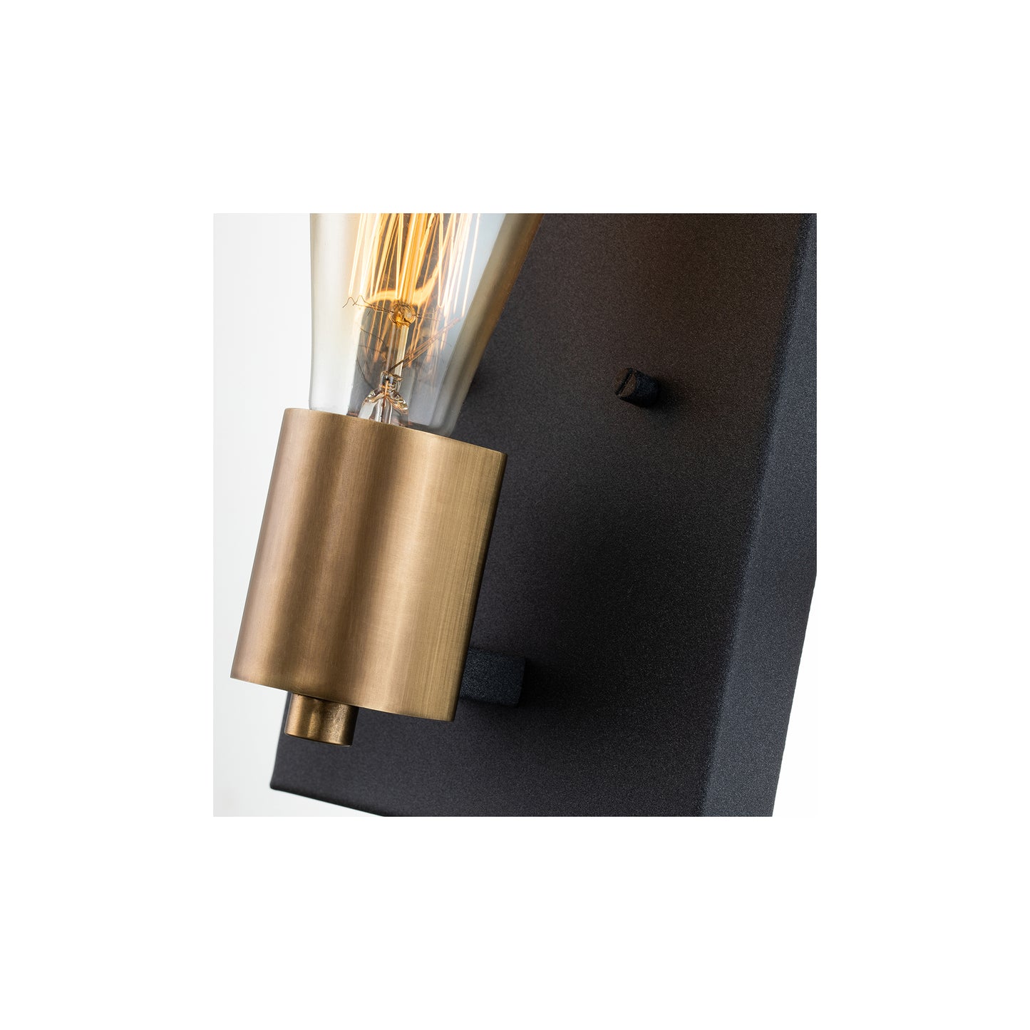 Silas 1-Light Wall Light in Aged Zinc & Heritage Brass