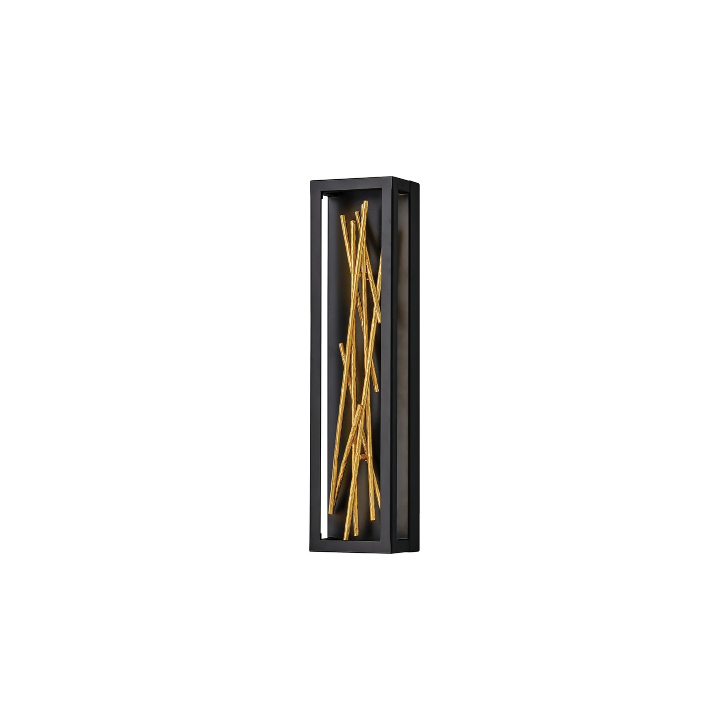 Styx LED Wall Light in Black & Gilded Gold