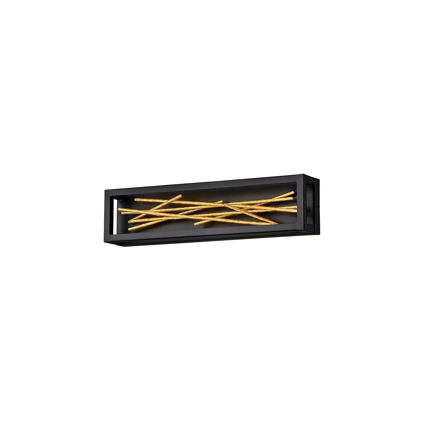Styx LED Wall Light in Black & Gilded Gold