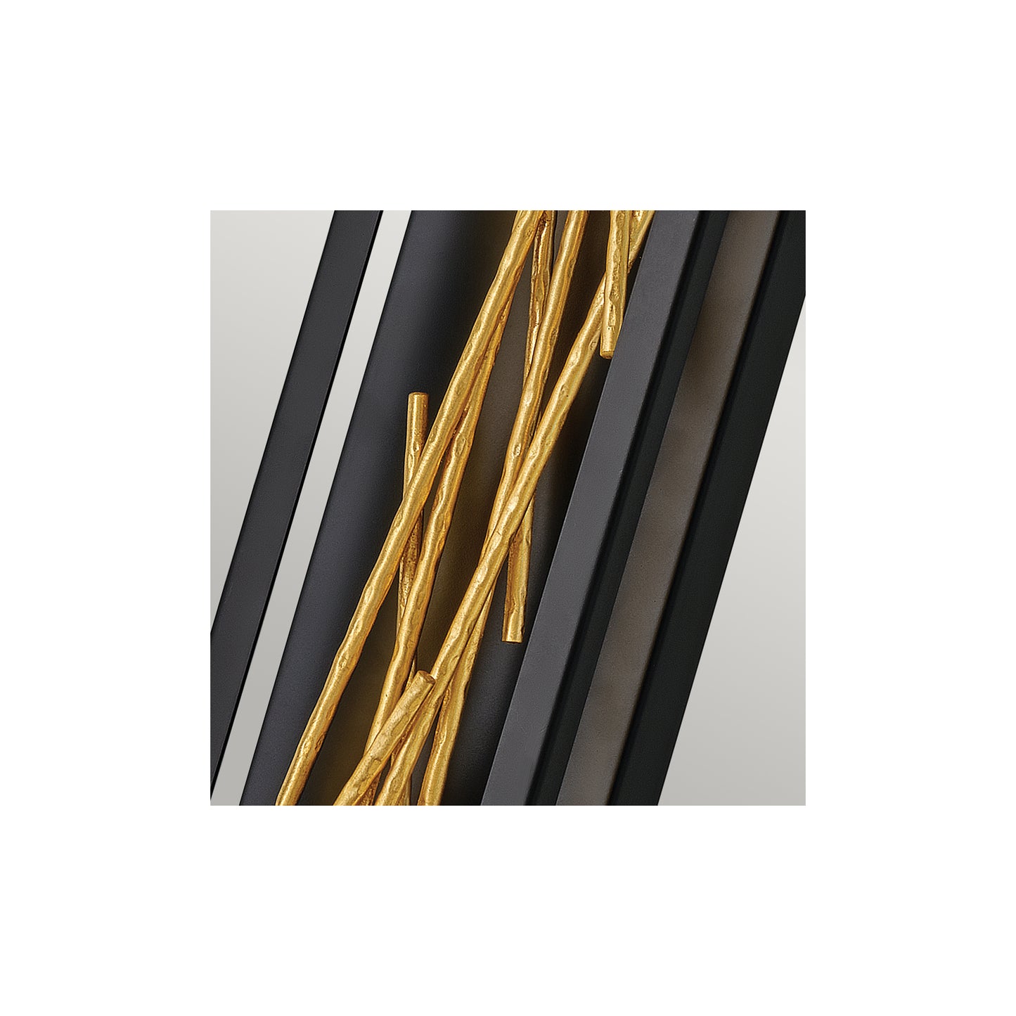 Styx LED Wall Light in Black & Gilded Gold