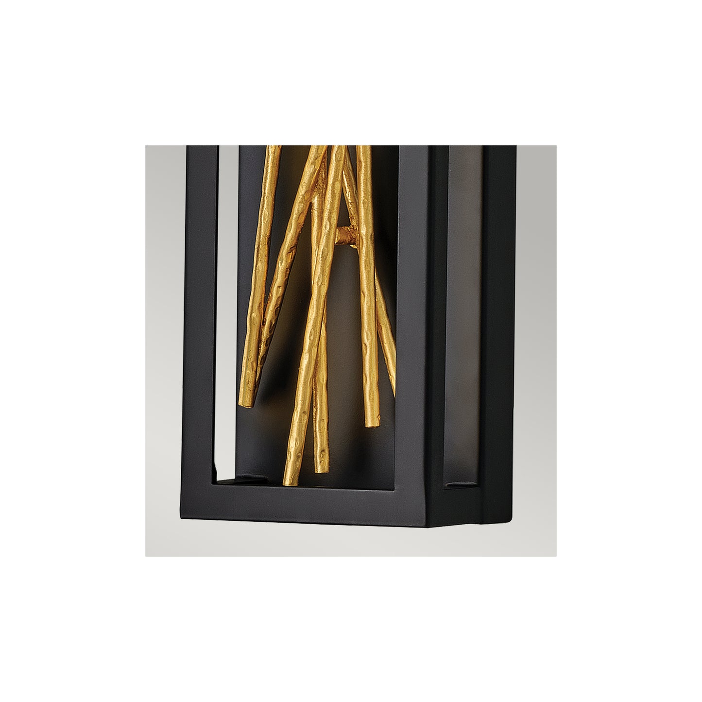 Styx LED Wall Light in Black & Gilded Gold