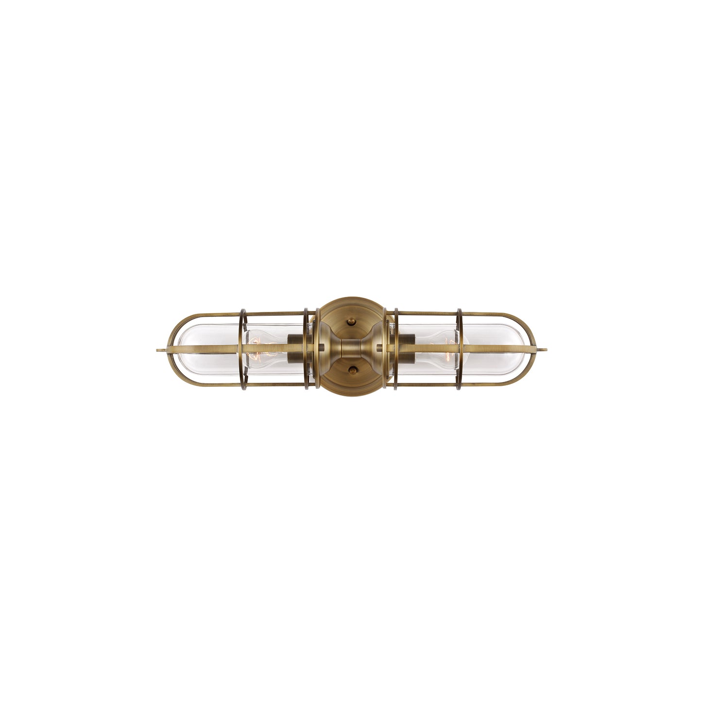 Urban Restoration 2-Light Wall Light in Dark Antique Brass