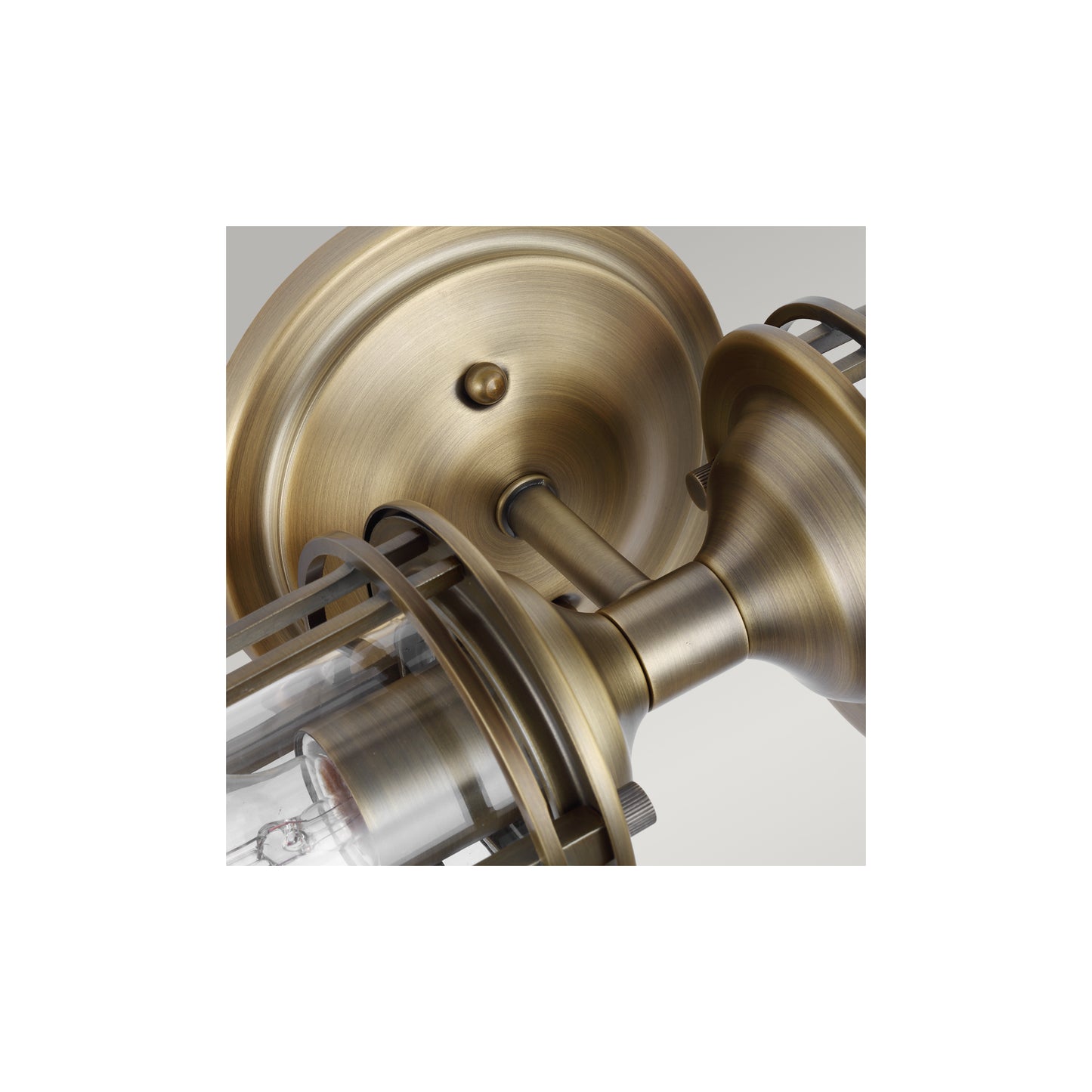 Urban Restoration 2-Light Wall Light in Dark Antique Brass