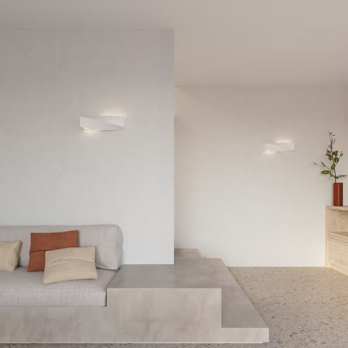 Sigma Ceramic Wall Light in White