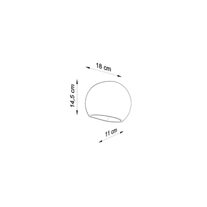 Globe Ceramic Wall Light in White