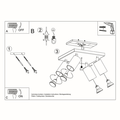 Ring 4 Ceiling Light