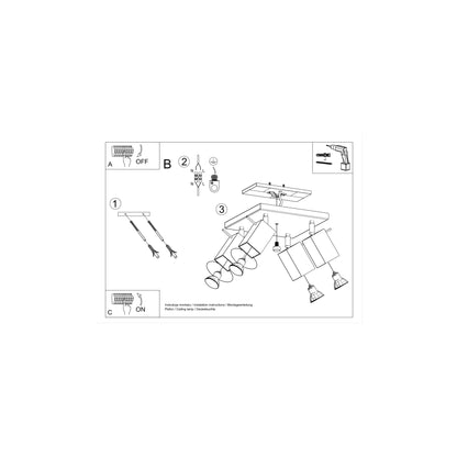 Merida 4 Ceiling Light