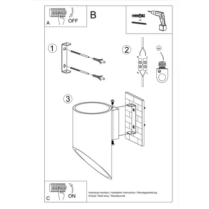 Penne 20 Wall Light
