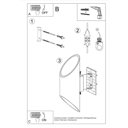 Penne 30 Wall Light
