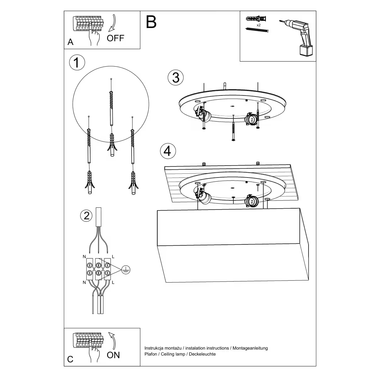 Horus 45 Ceiling Light
