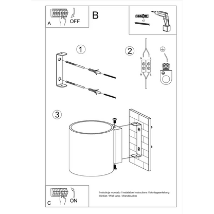Vici Wall Light in White