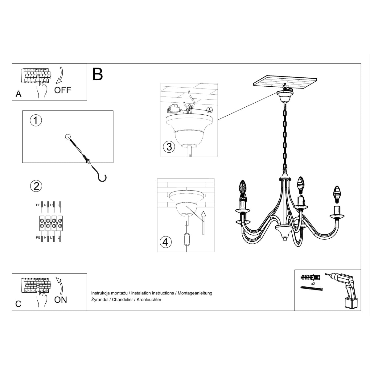 Sollux Minerwa Chandelier