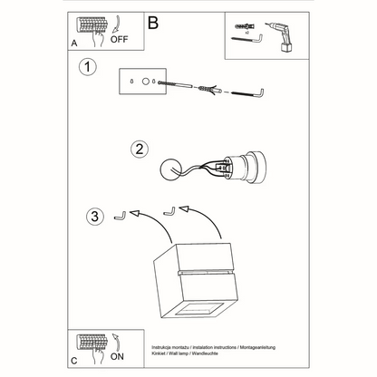 Leo Line Wall Light in White