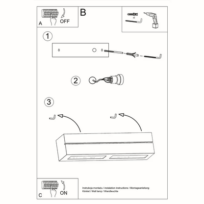 Vega Line Wall Light in White
