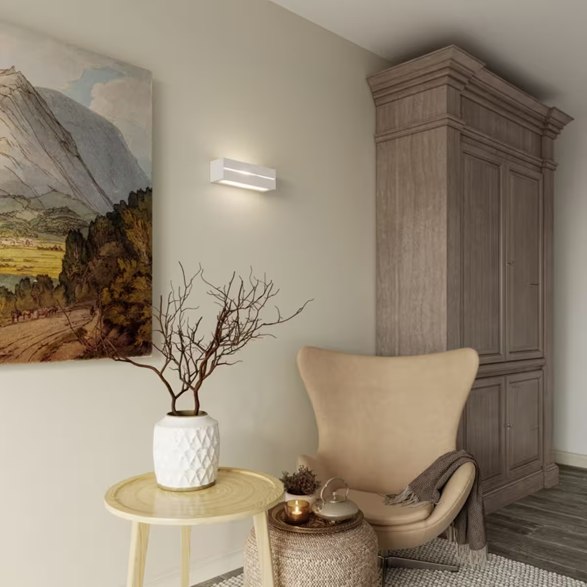 Vega Line Wall Light in White