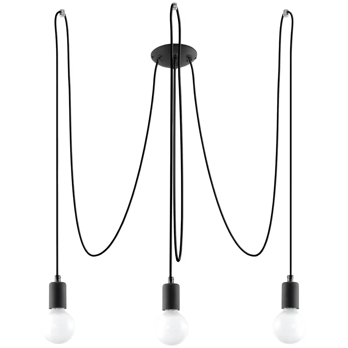 Edison 3 Pendant in Black