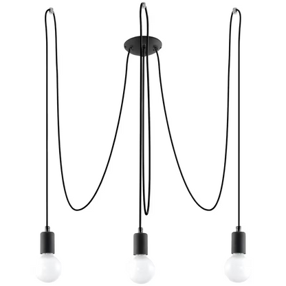 Edison 3 Pendant in Black
