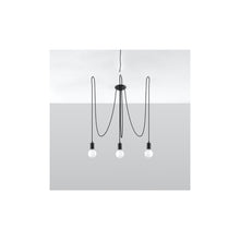 Edison 3 Pendant in Black