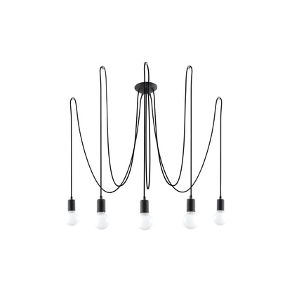 Edison 5 Pendant in Black