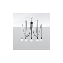 Edison 5 Pendant in Black