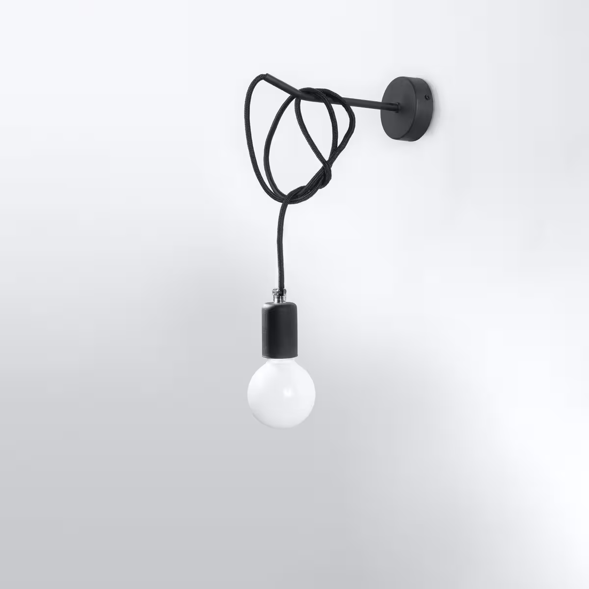 Edison Wall Light in Black