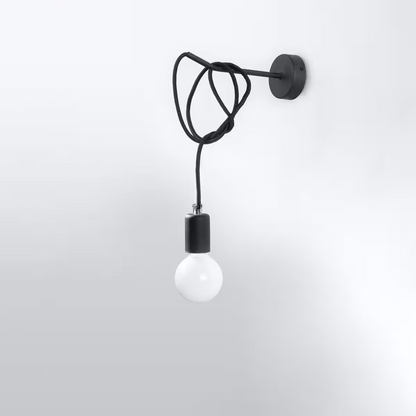 Edison Wall Light in Black