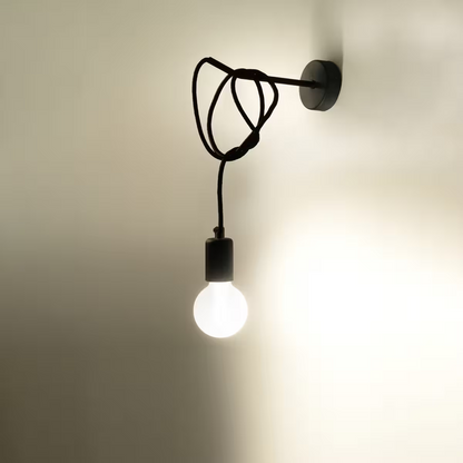 Edison Wall Light in Black