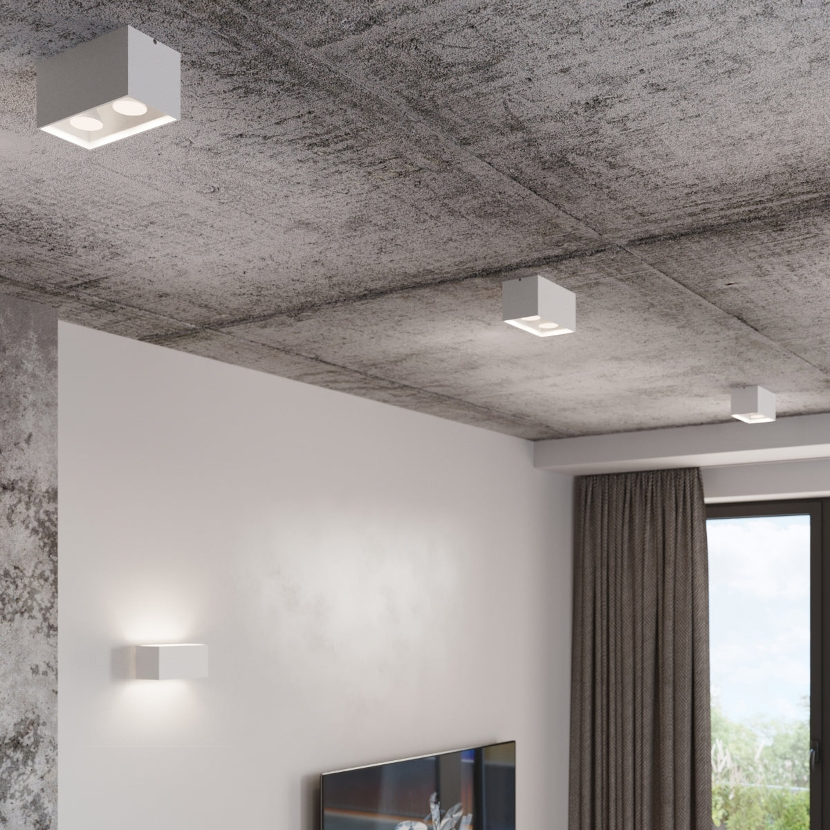Quad 2-Light Ceiling Lamp