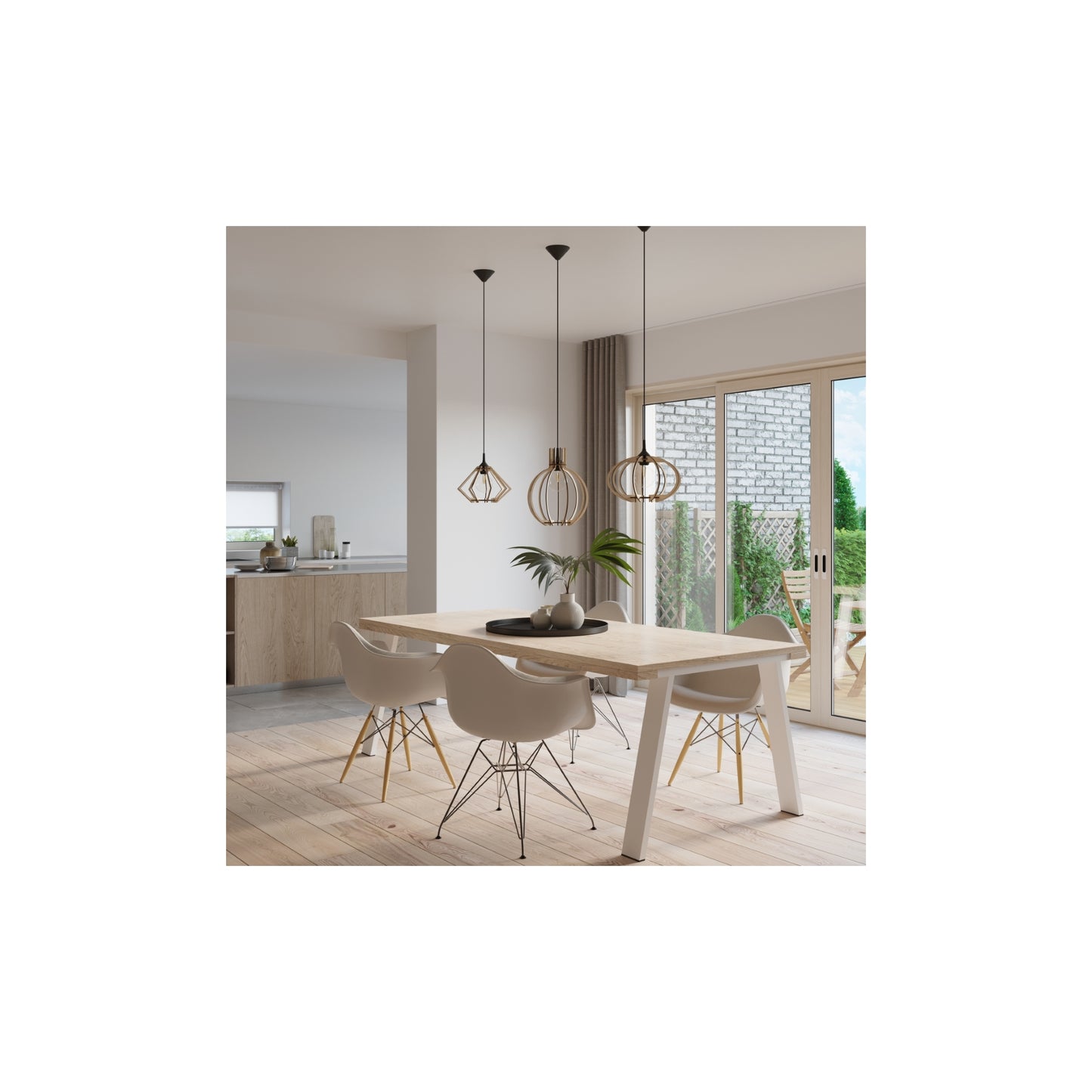 Arancia Pendant in Natural Wood