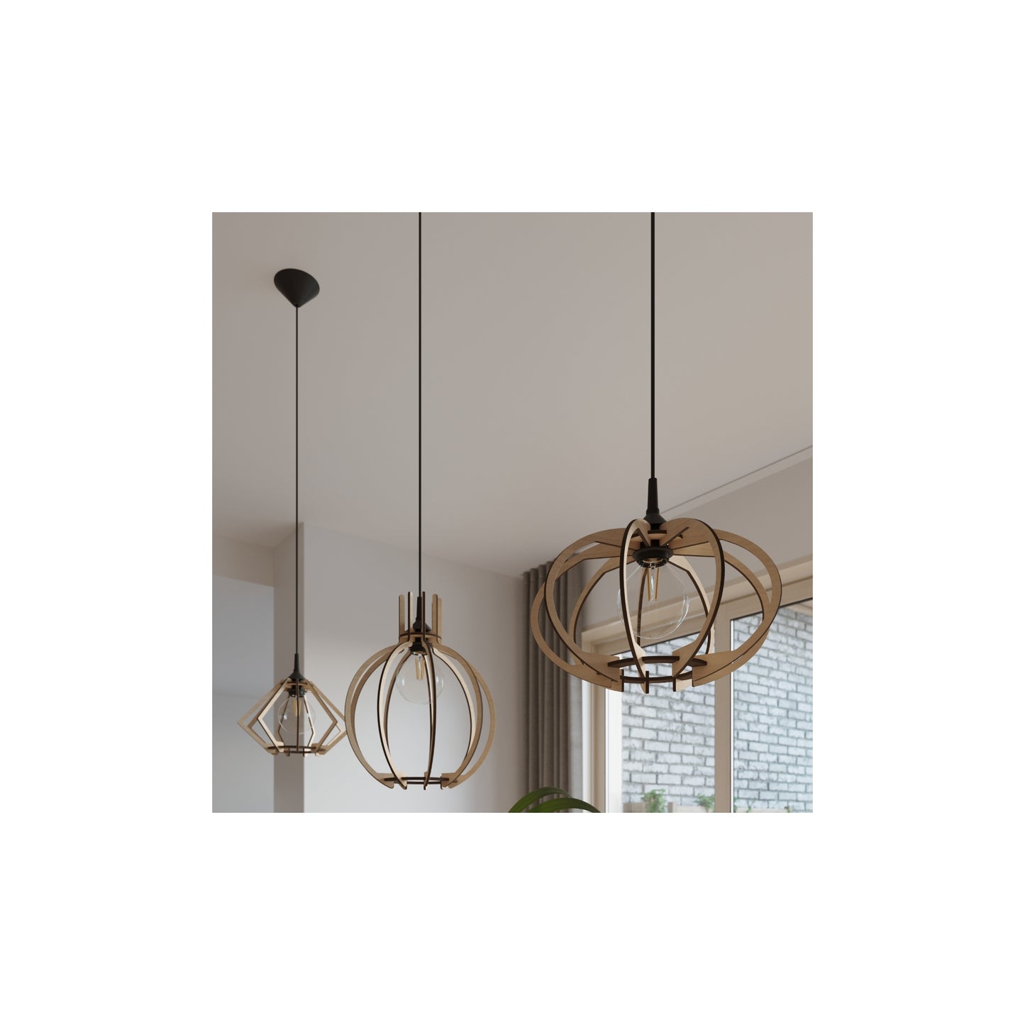Arancia Pendant in Natural Wood