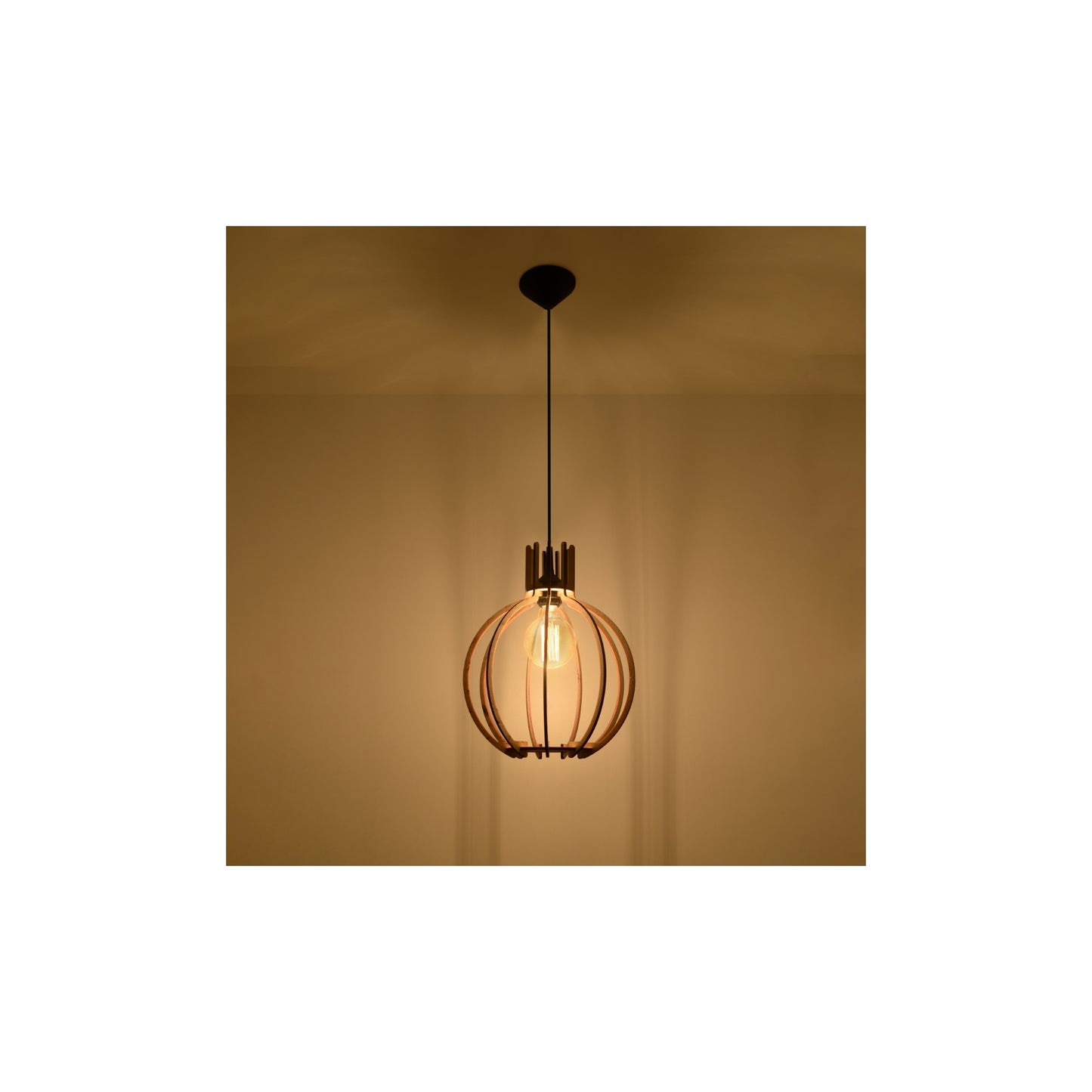 Arancia Pendant in Natural Wood