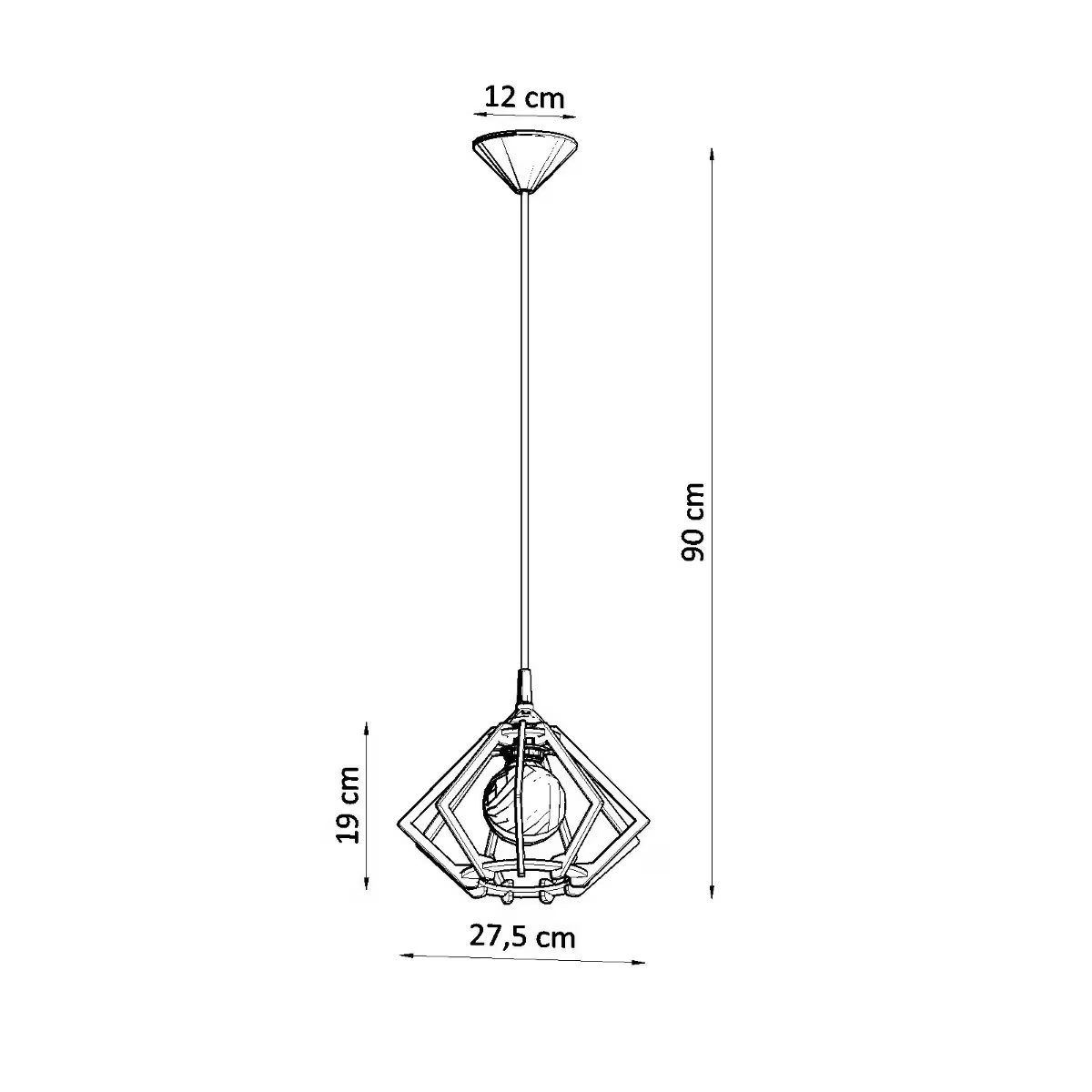 Pompelmo Pendant in Natural Wood