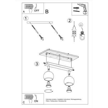 Oculare 2 Ceiling Light