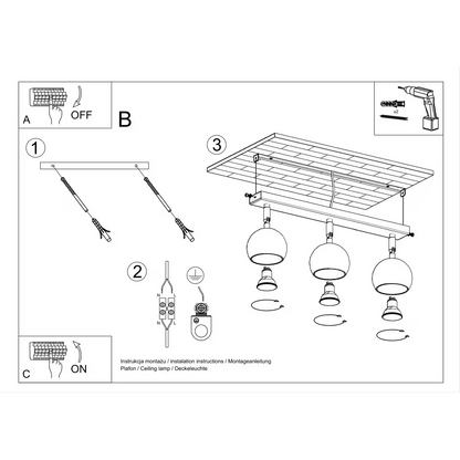 Oculare 3 Ceiling Light
