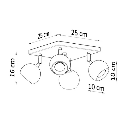 Oculare 4 Ceiling Light