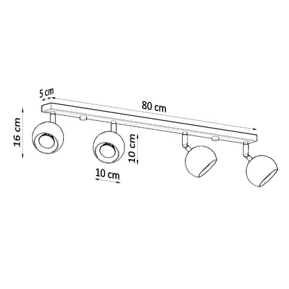 Sollux Oculare 4-Light Ceiling Spotlight