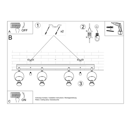 Oculare 4L Ceiling Light
