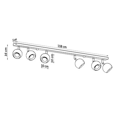 Oculare 6L Ceiling Light