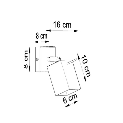 Merida 1 Wall Light in Grey