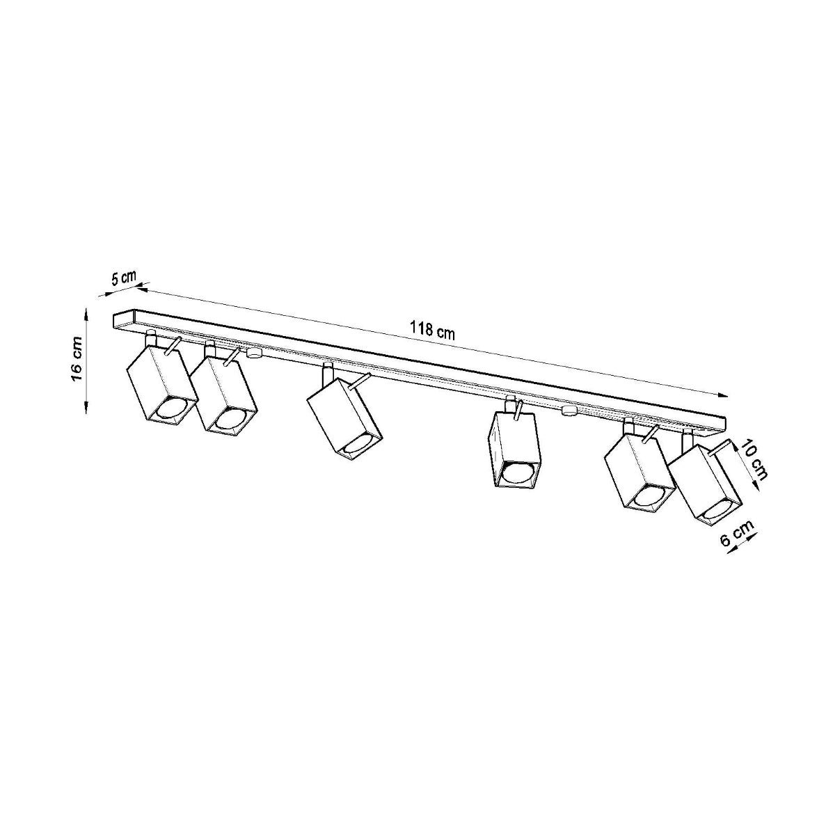 Sollux Merida Surface-Mounted Ceiling Spotlight