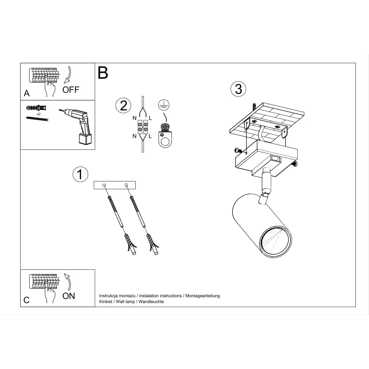 Direzione 1 Ceiling Light