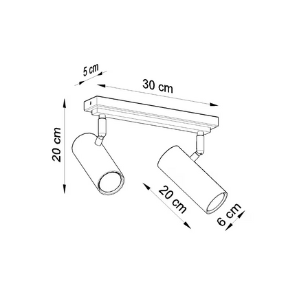 Direzione 2 Ceiling Light