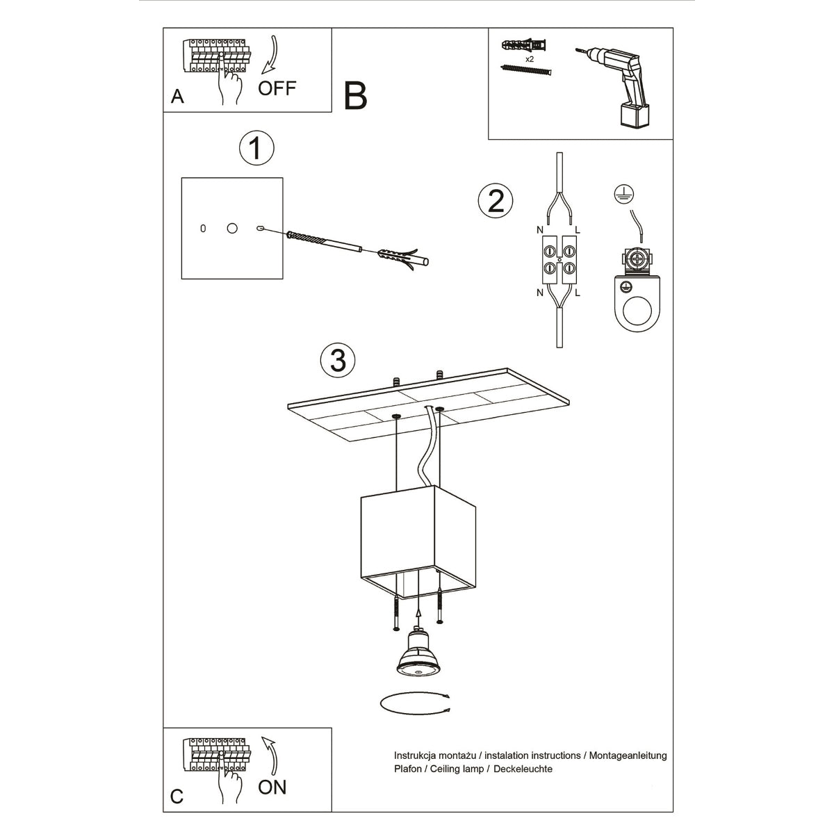 Sollux Quad Ceiling Light