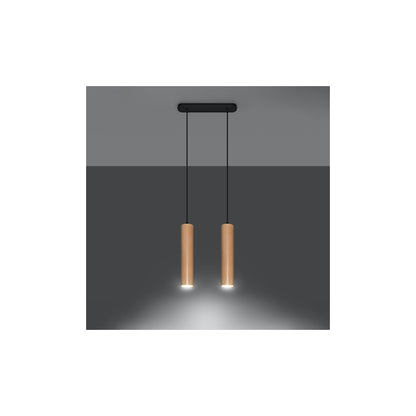 Lino 2 Pendant in Natural Wood