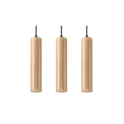 Lino 3 Pendant in Natural Wood