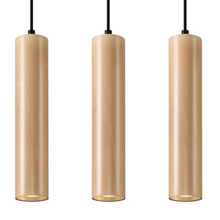 Lino 3 Pendant in Natural Wood